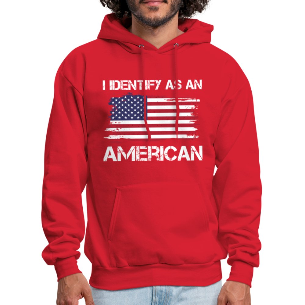 I Identify as an American Hoodie - option1# - Men's Hoodie | Hanes P170