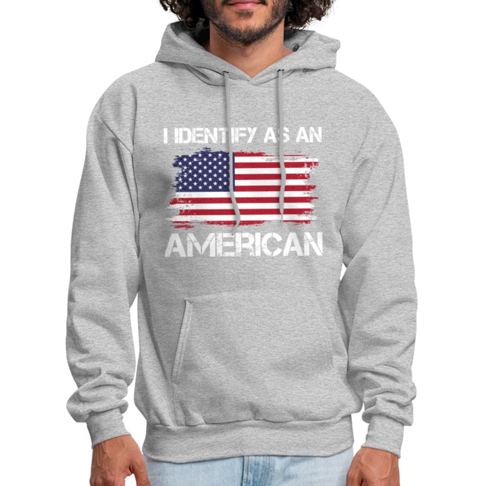 I Identify as an American Hoodie - option1# - Men's Hoodie | Hanes P170