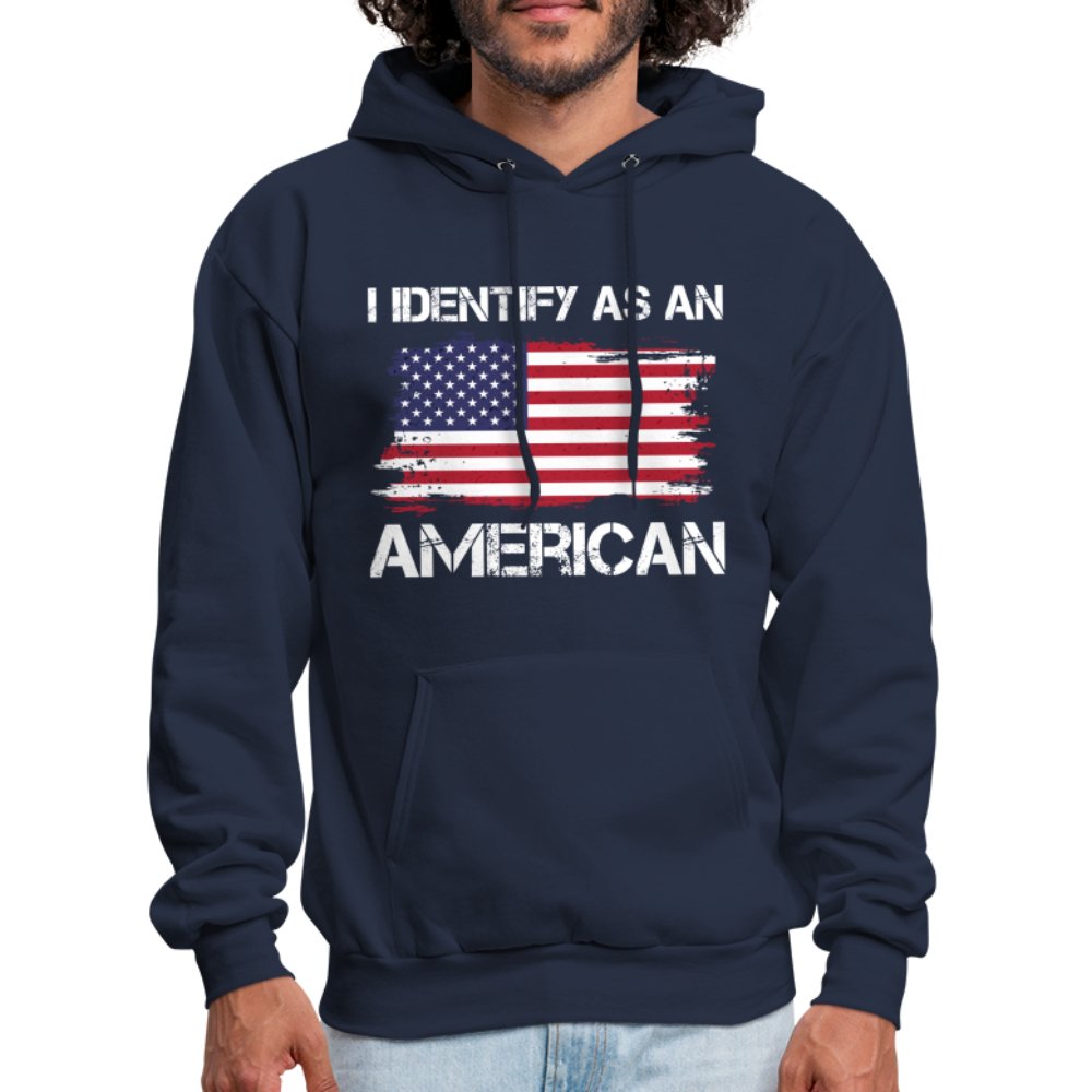 I Identify as an American Hoodie - option1# - Men's Hoodie | Hanes P170