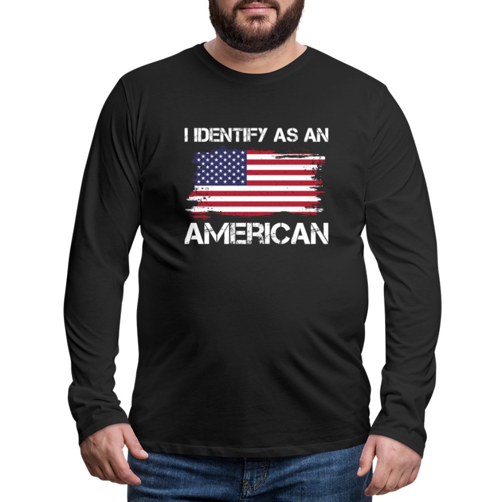 I Identify as an American Men's Premium Long Sleeve T-Shirt - option1# - Men's Premium Long Sleeve T-Shirt | Spreadshirt 875