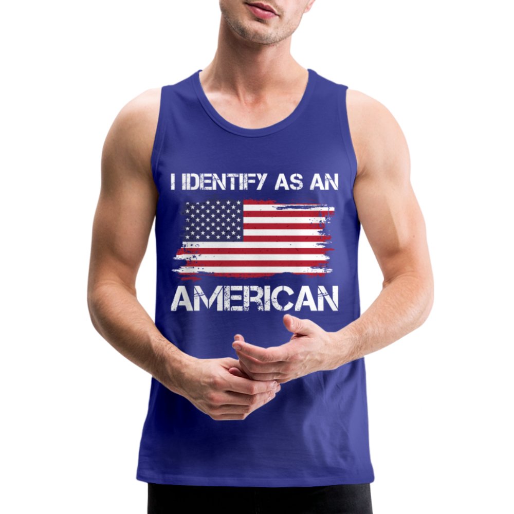 I Identify as an American Men’s Premium Tank Top - option1# - Men’s Premium Tank | Spreadshirt 916