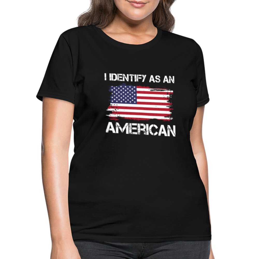 I Identify as an American Women's Contoured T-Shirt - option1# - Women's T-Shirt | Fruit of the Loom L3930R