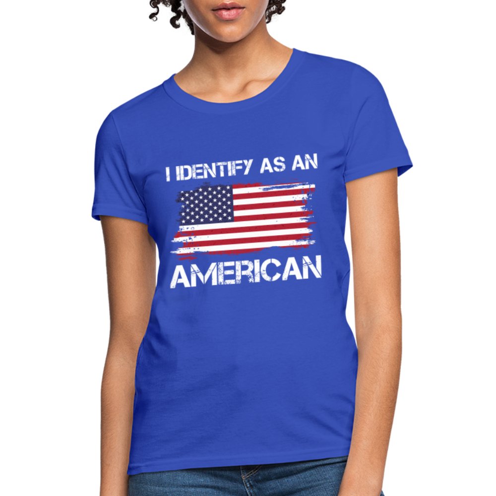 I Identify as an American Women's Contoured T-Shirt - option1# - Women's T-Shirt | Fruit of the Loom L3930R