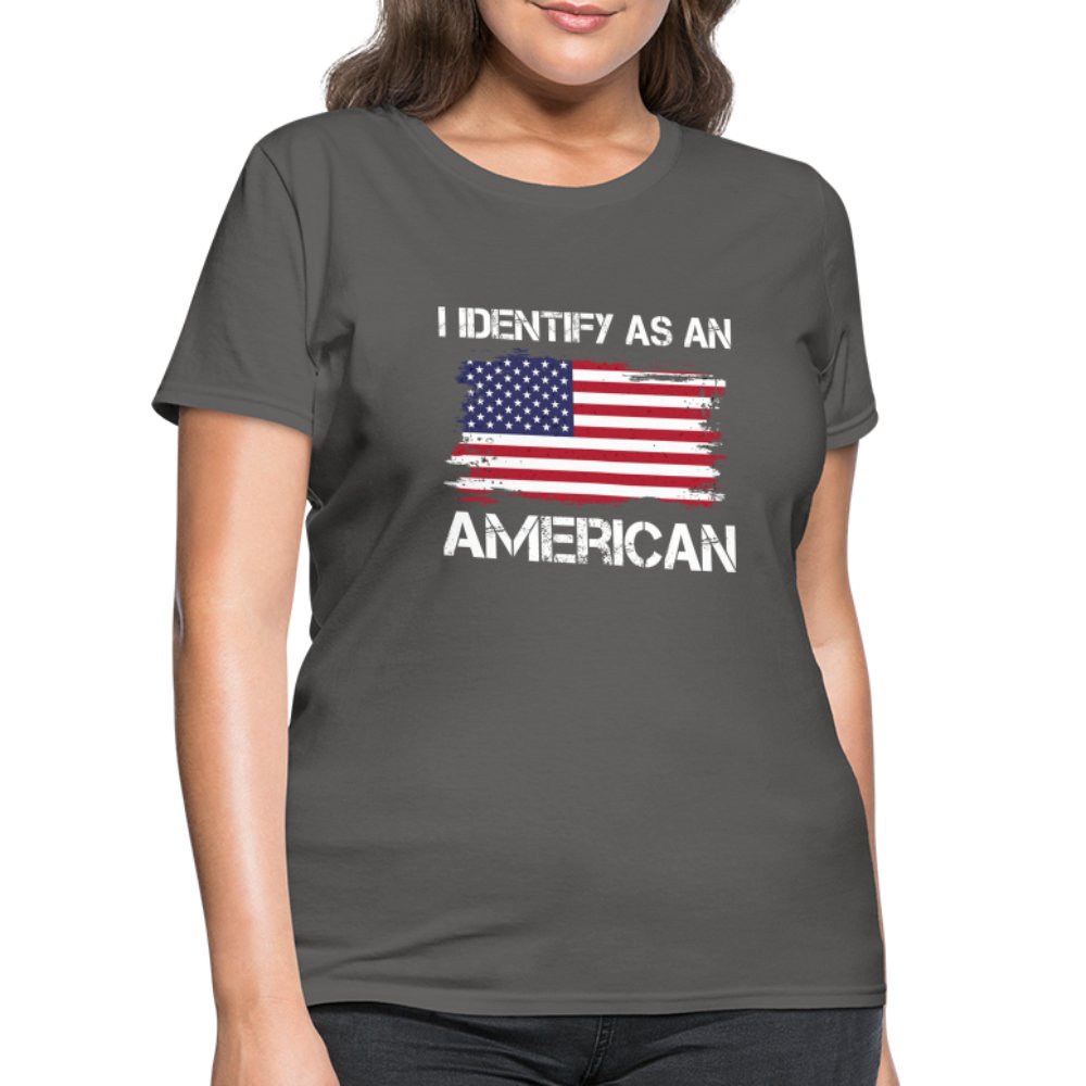 I Identify as an American Women's Contoured T-Shirt - option1# - Women's T-Shirt | Fruit of the Loom L3930R