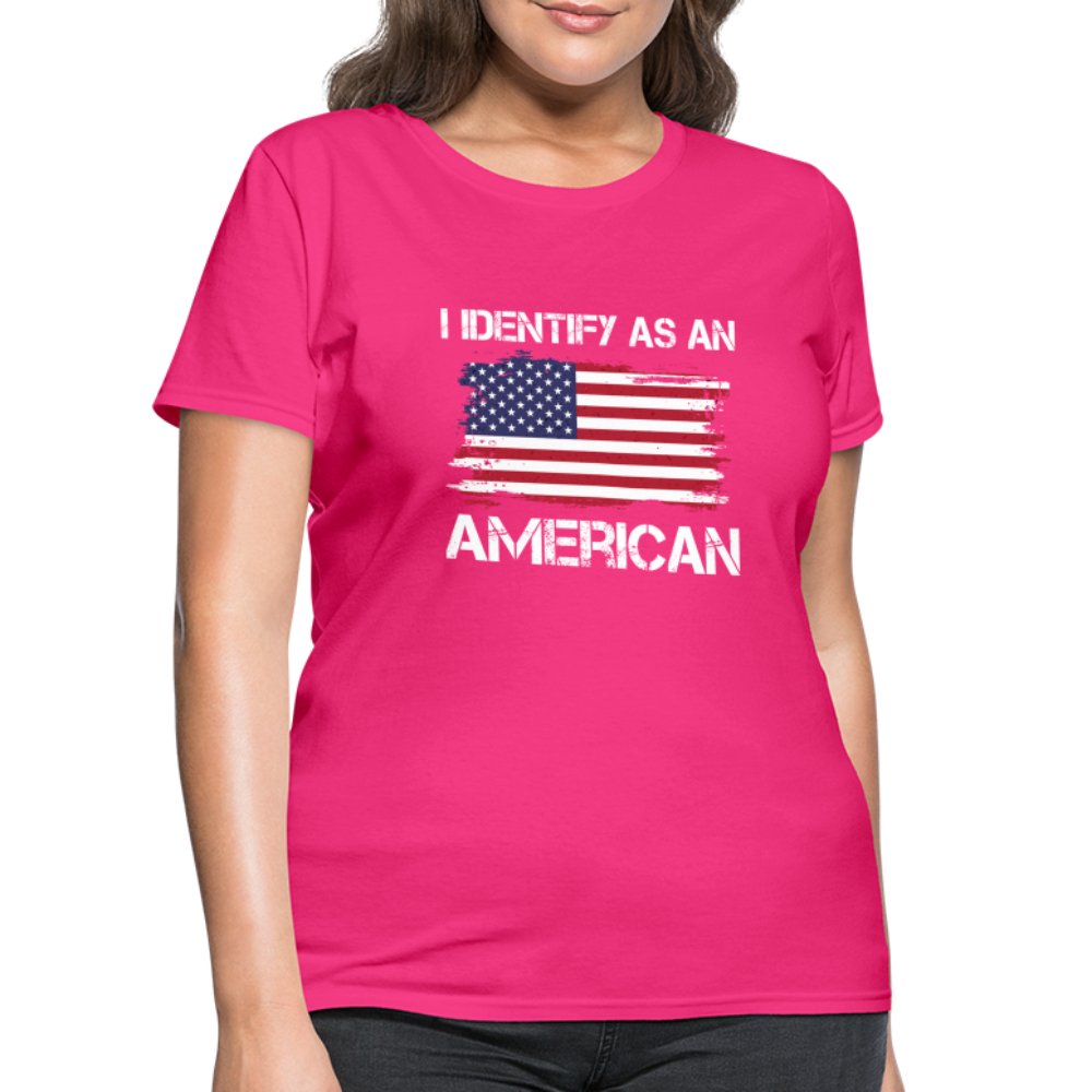 I Identify as an American Women's Contoured T-Shirt - option1# - Women's T-Shirt | Fruit of the Loom L3930R