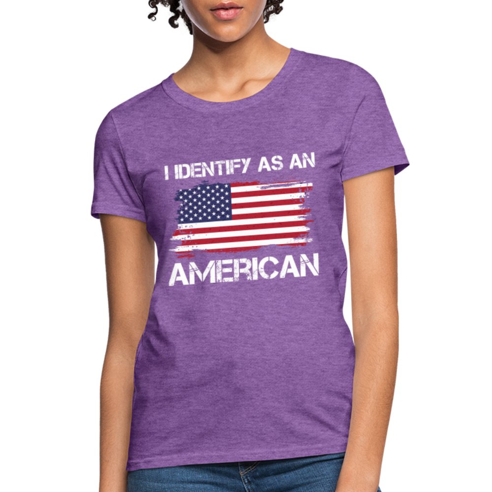 I Identify as an American Women's Contoured T-Shirt - option1# - Women's T-Shirt | Fruit of the Loom L3930R