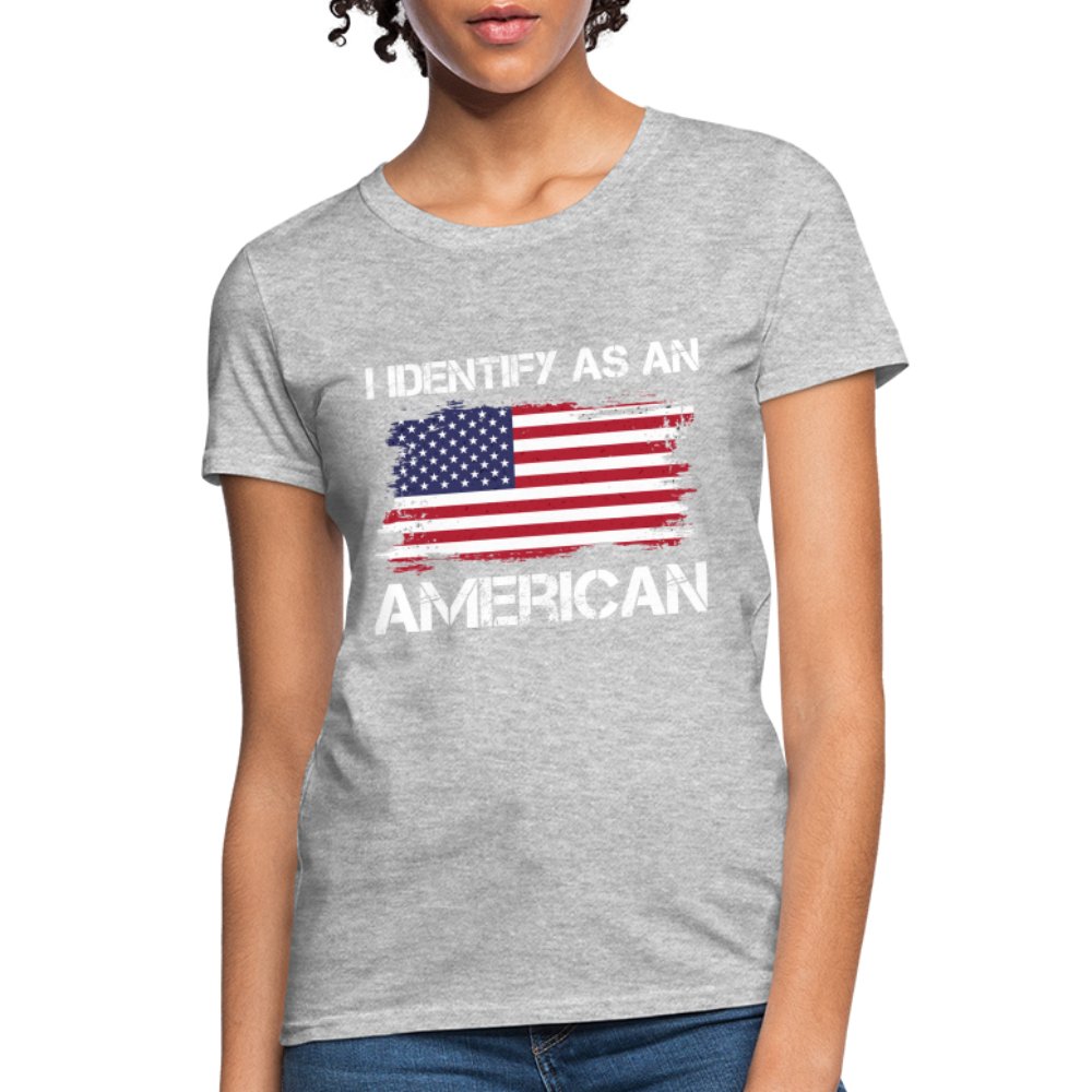 I Identify as an American Women's Contoured T-Shirt - option1# - Women's T-Shirt | Fruit of the Loom L3930R