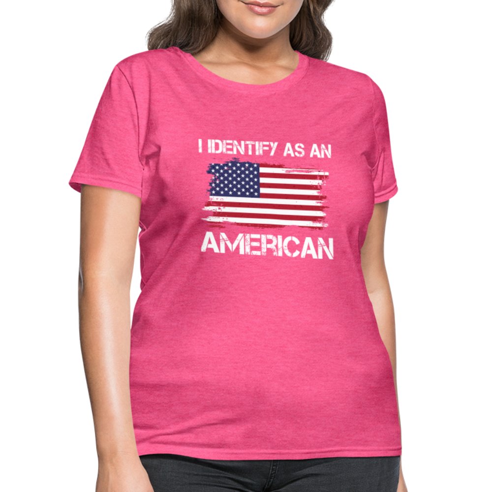 I Identify as an American Women's Contoured T-Shirt - option1# - Women's T-Shirt | Fruit of the Loom L3930R