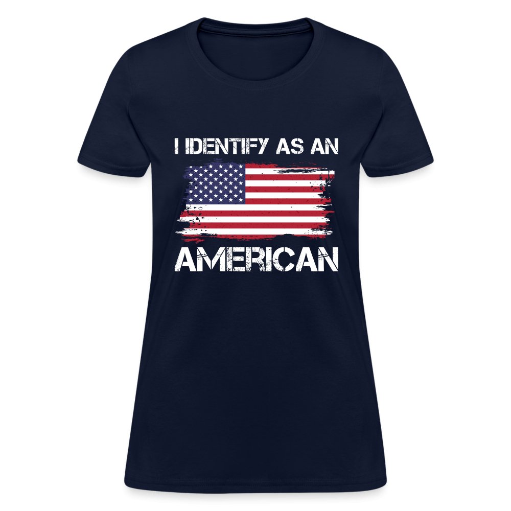 I Identify as an American Women's Contoured T-Shirt - option1# - Women's T-Shirt | Fruit of the Loom L3930R