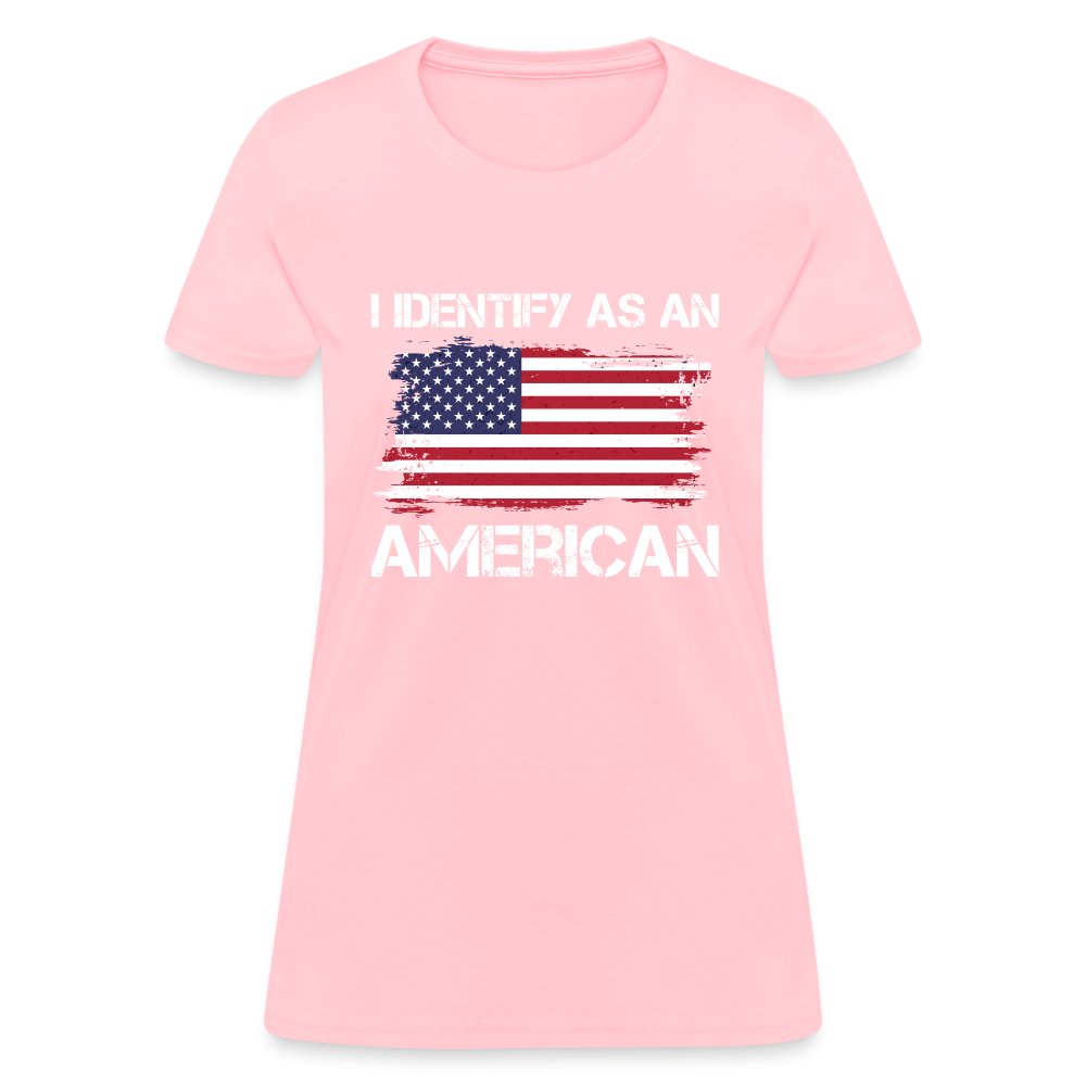 I Identify as an American Women's Contoured T-Shirt - option1# - Women's T-Shirt | Fruit of the Loom L3930R