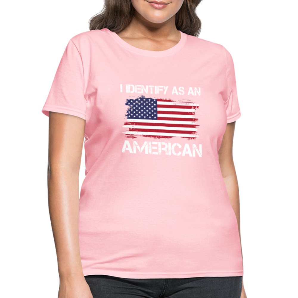 I Identify as an American Women's Contoured T-Shirt - option1# - Women's T-Shirt | Fruit of the Loom L3930R