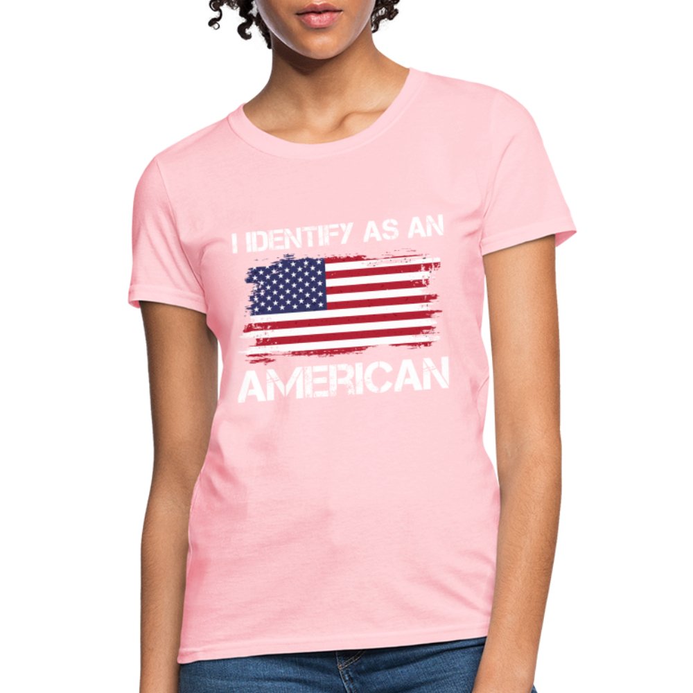 I Identify as an American Women's Contoured T-Shirt - option1# - Women's T-Shirt | Fruit of the Loom L3930R