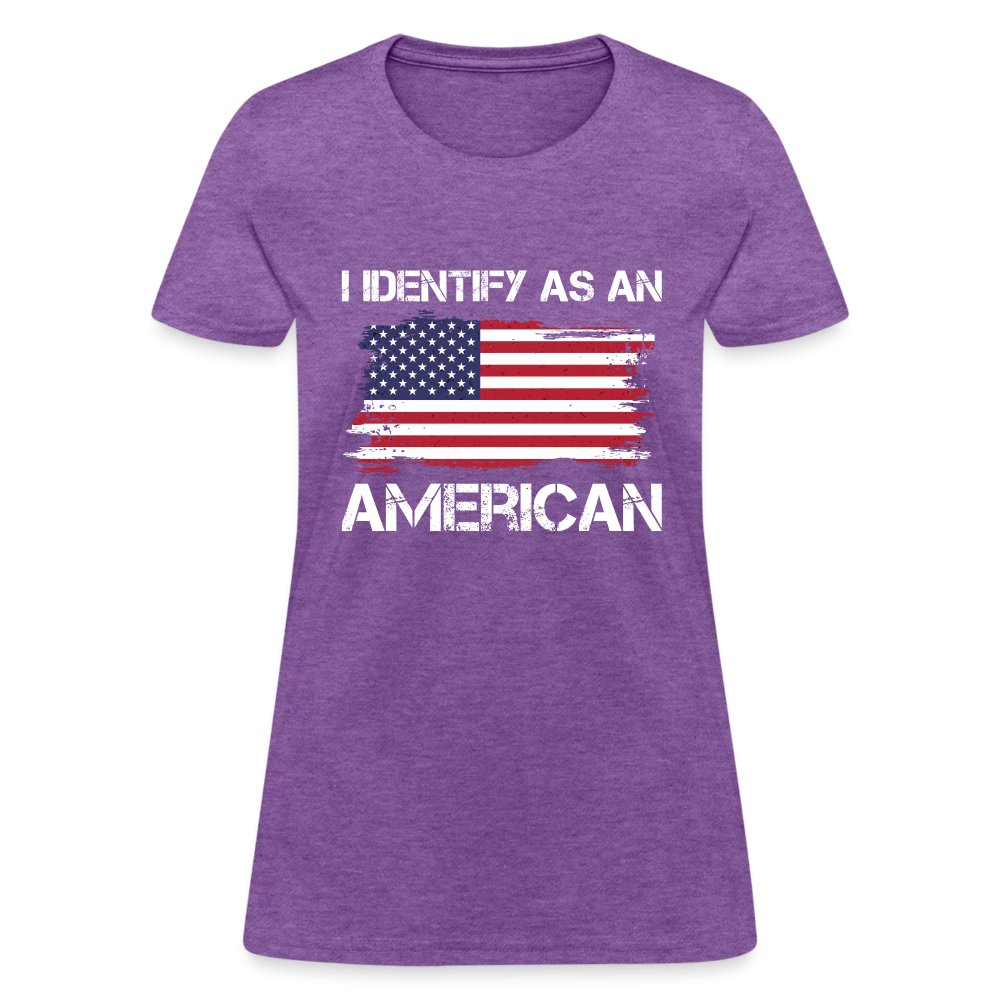 I Identify as an American Women's Contoured T-Shirt - option1# - Women's T-Shirt | Fruit of the Loom L3930R