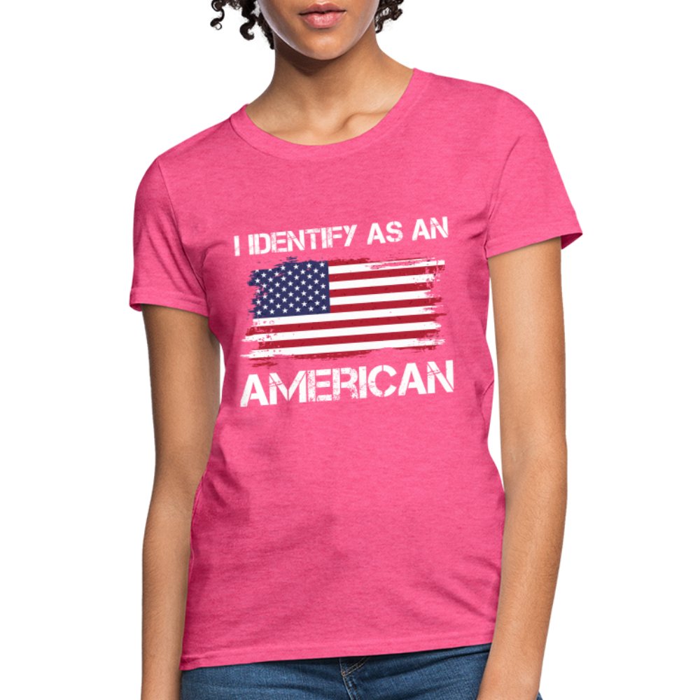 I Identify as an American Women's Contoured T-Shirt - option1# - Women's T-Shirt | Fruit of the Loom L3930R