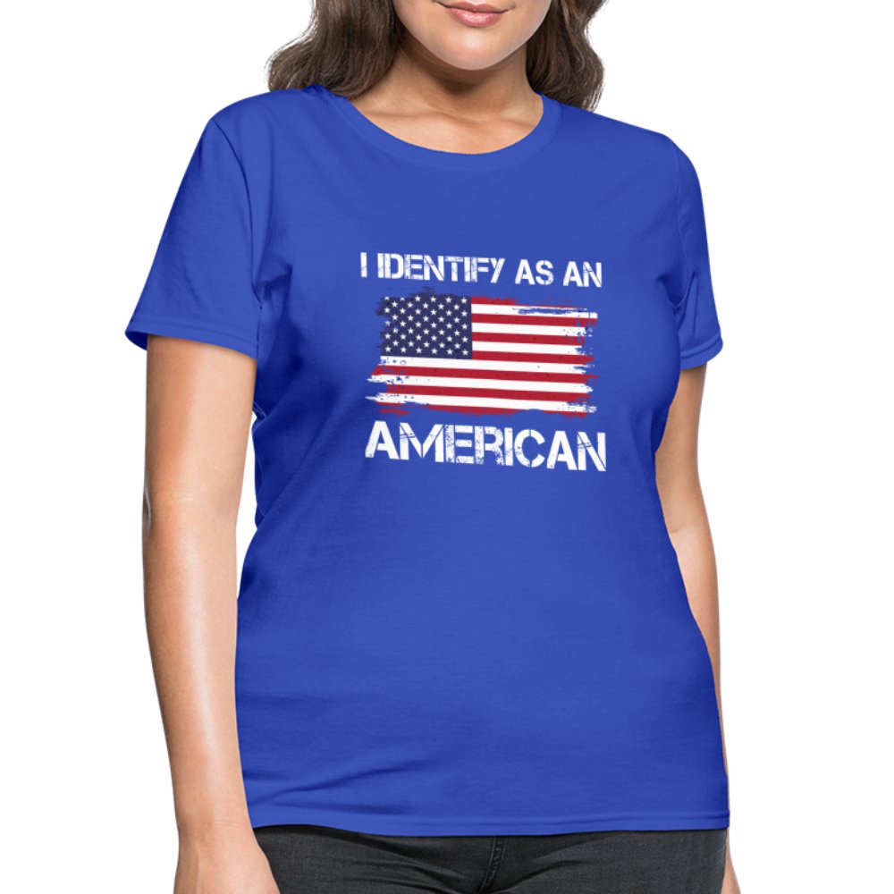 I Identify as an American Women's Contoured T-Shirt - option1# - Women's T-Shirt | Fruit of the Loom L3930R