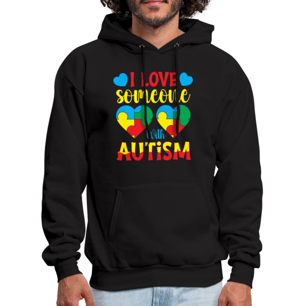 I Love Someone With Autism Hoodie - black