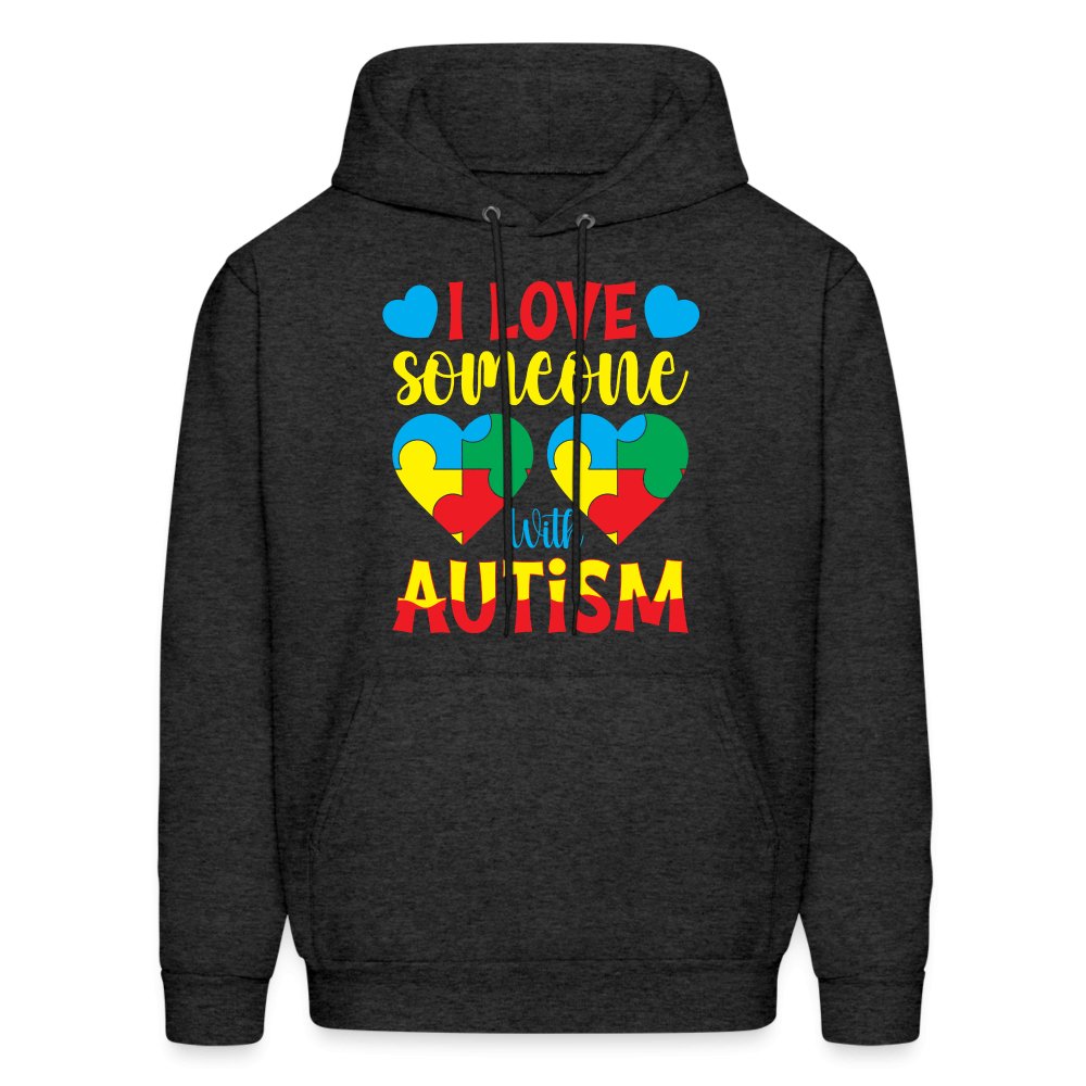 I Love Someone With Autism Hoodie - charcoal grey