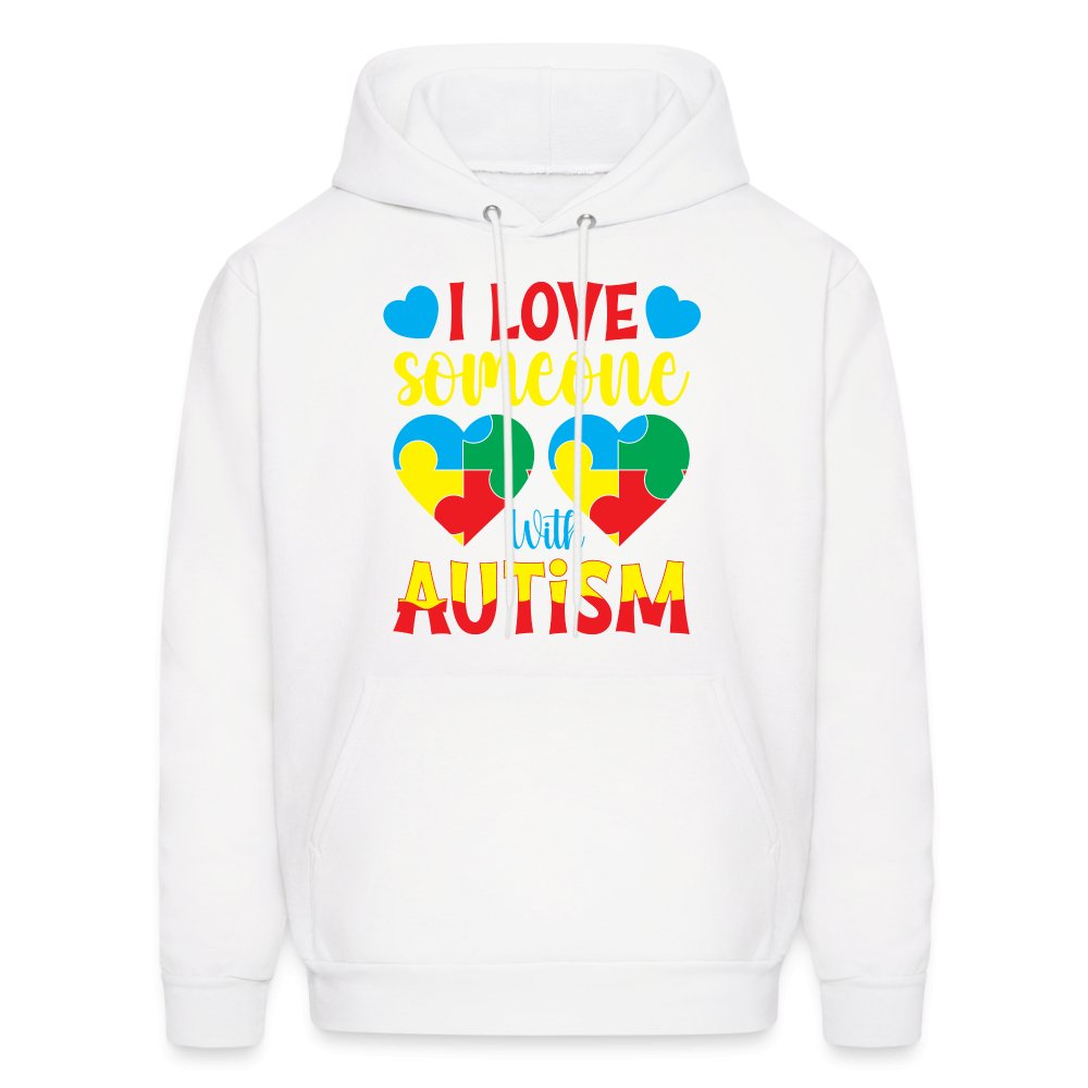 I Love Someone With Autism Hoodie - heather gray