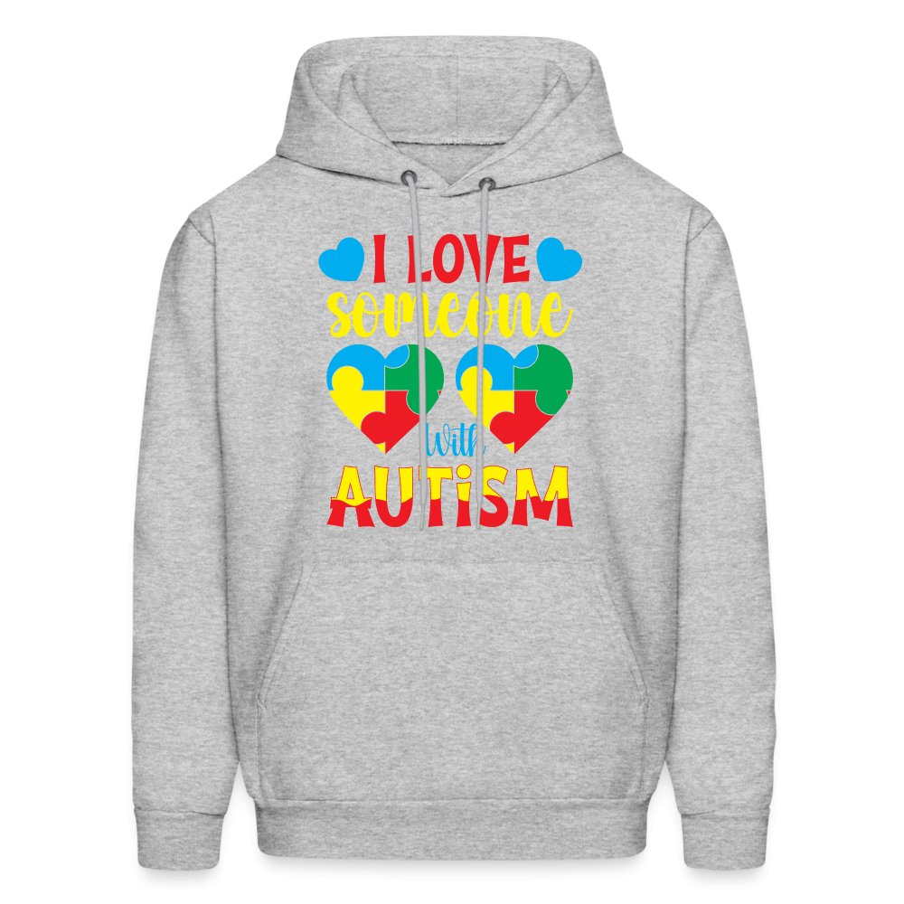 I Love Someone With Autism Hoodie - heather gray