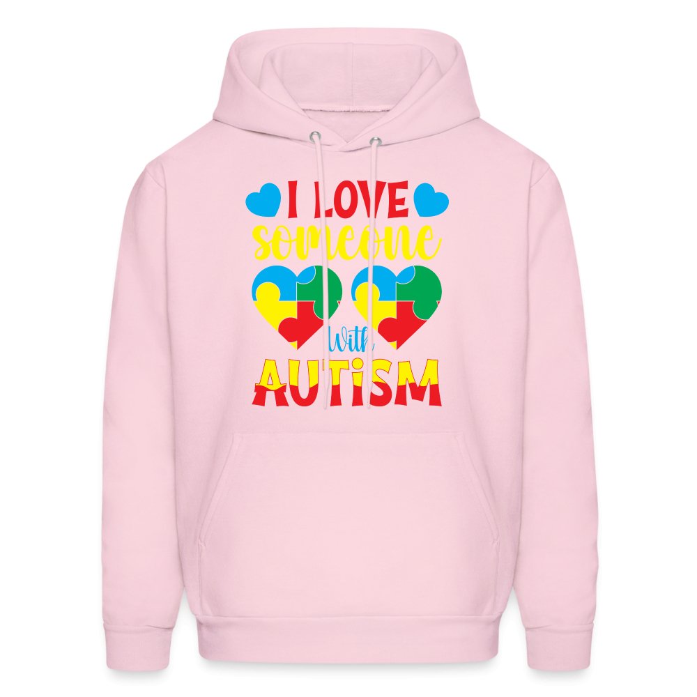 I Love Someone With Autism Hoodie - pale pink