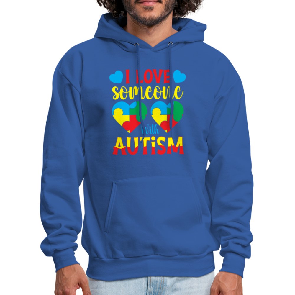 I Love Someone With Autism Hoodie - royal blue