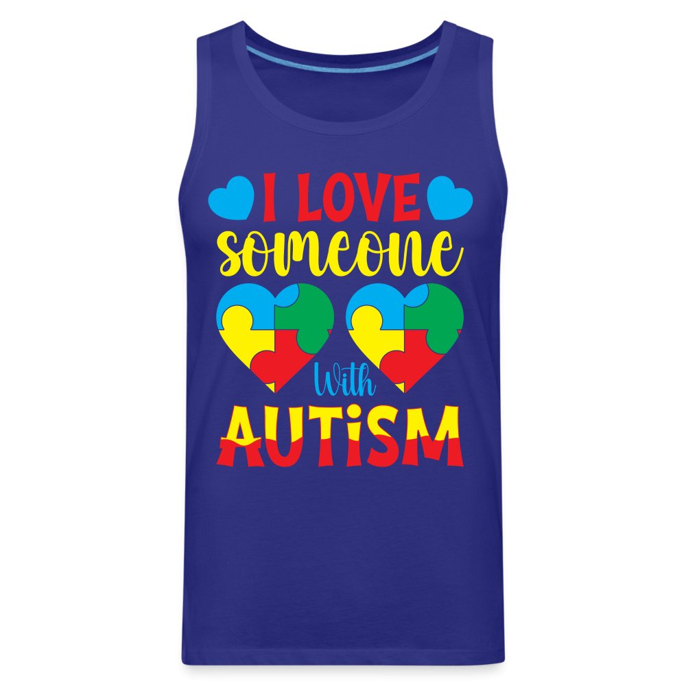 I Love Someone With Autism Men’s Premium Tank Top - royal blue