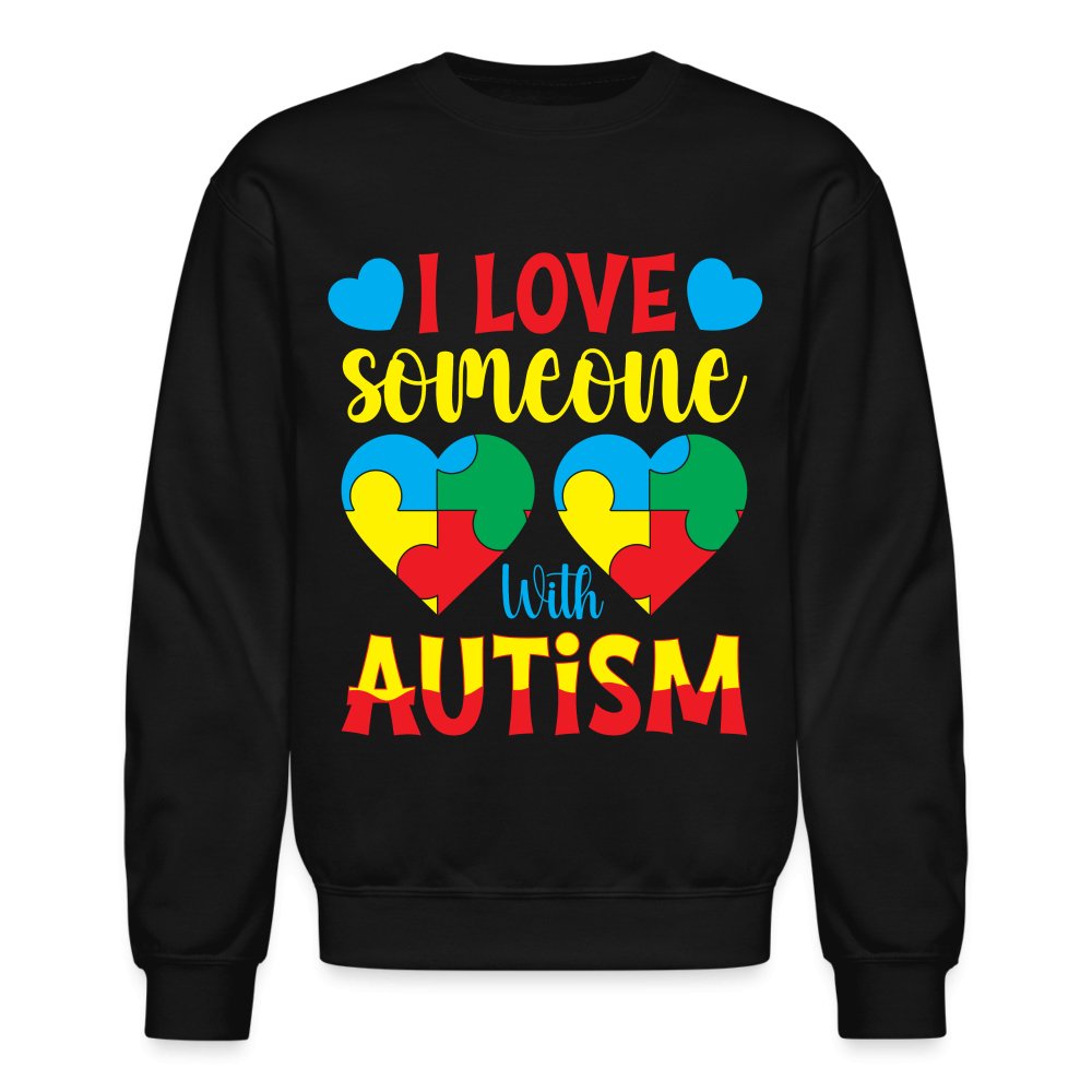 I Love Someone With Autism Sweatshirt - navy