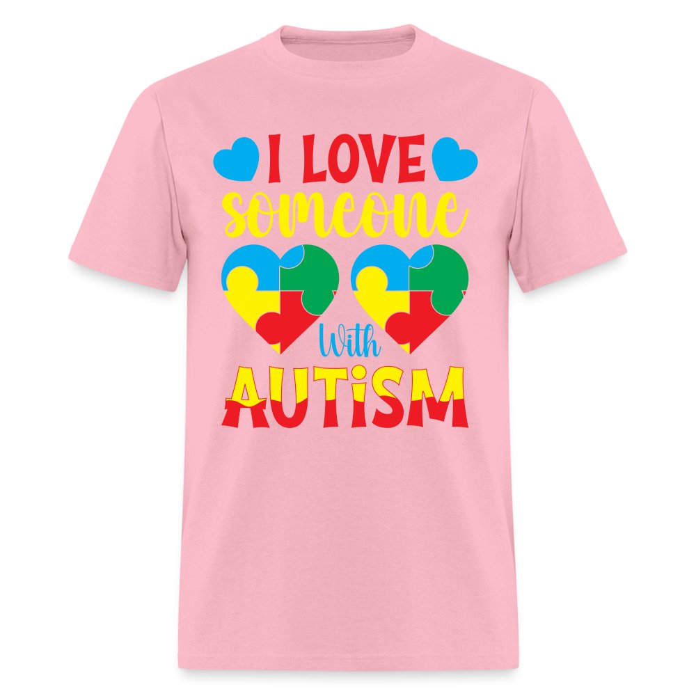 I Love Someone With Autism T-Shirt - purple