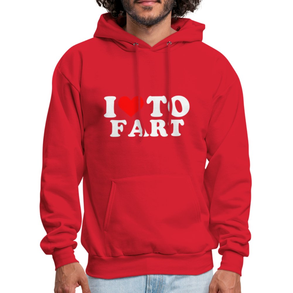 I Love To Fart Hoodie - red