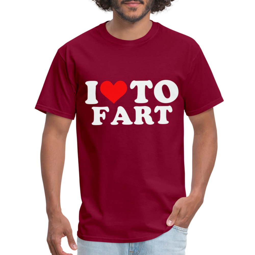 I Love To Fart T-Shirt - burgundy