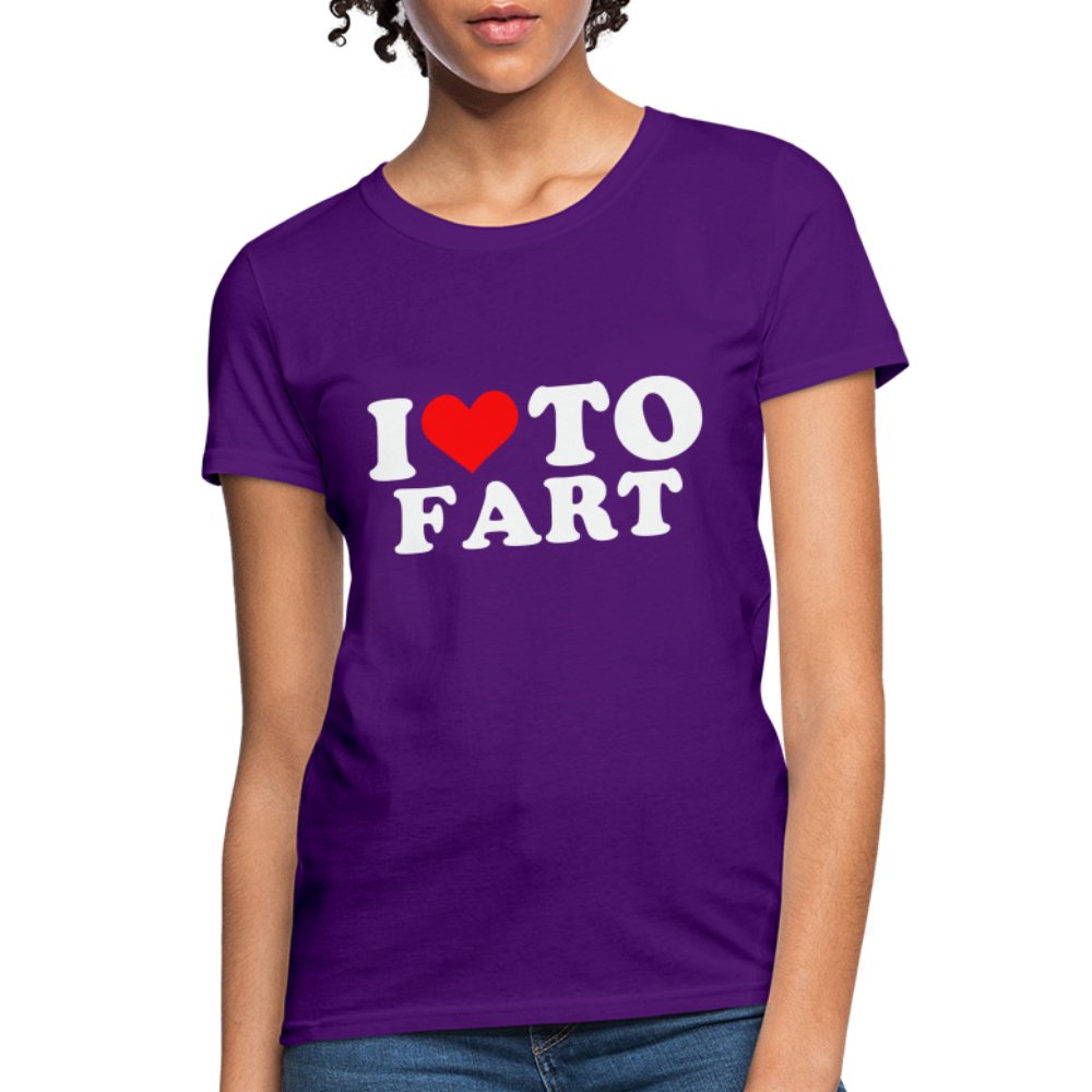 I Love To Fart Women's T-Shirt - purple