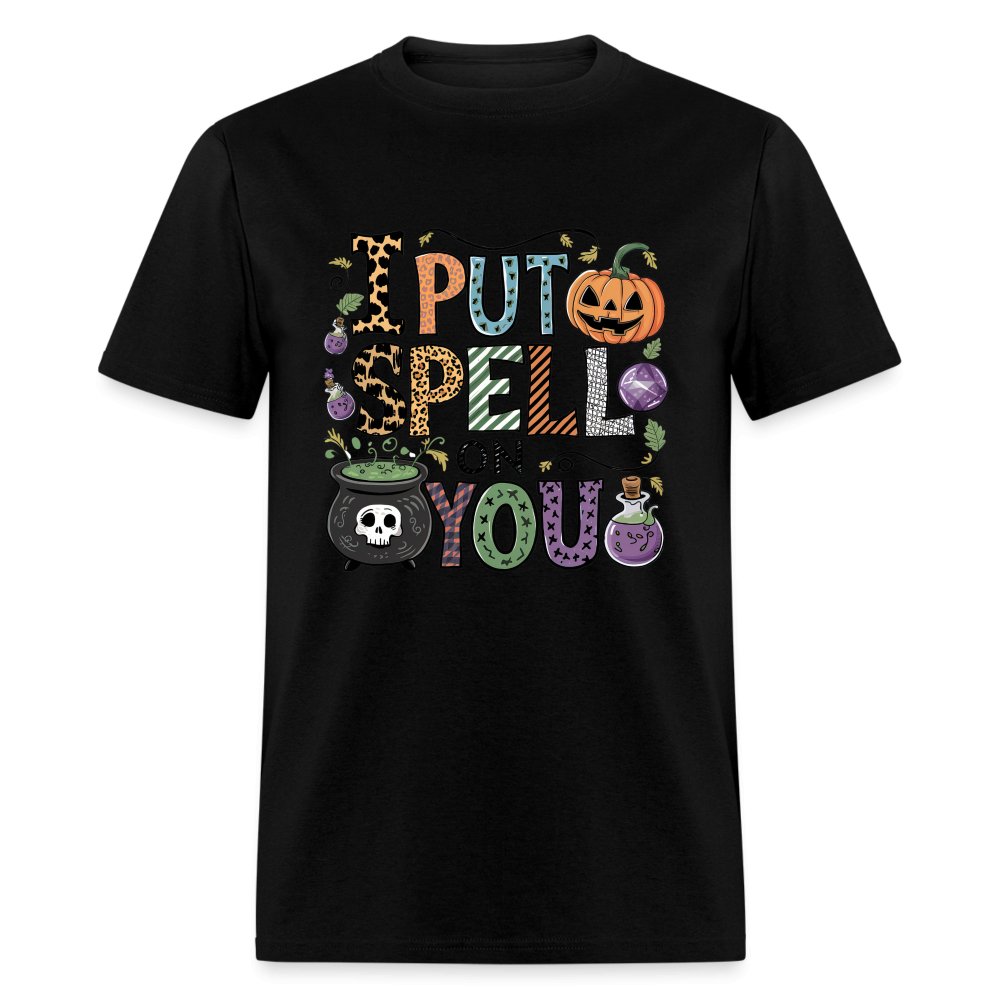 I Put Spell On You T-Shirt (Halloween Witch) - black