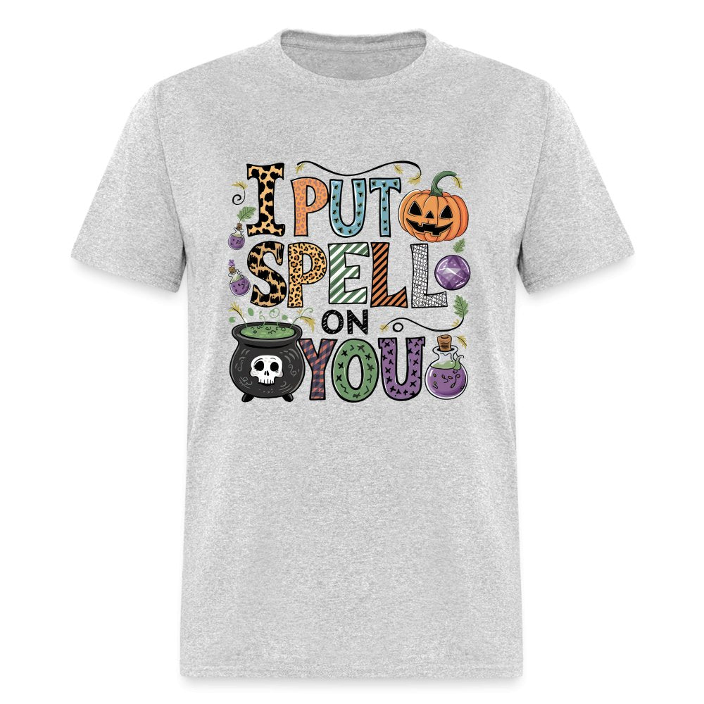 I Put Spell On You T-Shirt (Halloween Witch) - heather gray