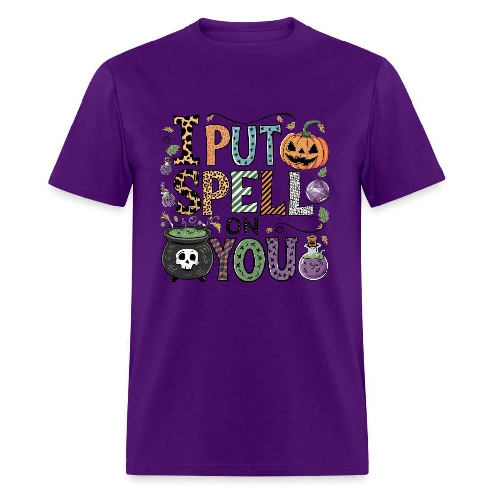 I Put Spell On You T-Shirt (Halloween Witch) - purple