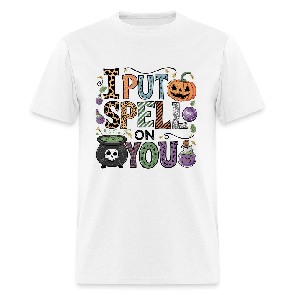 I Put Spell On You T-Shirt (Halloween Witch) - white