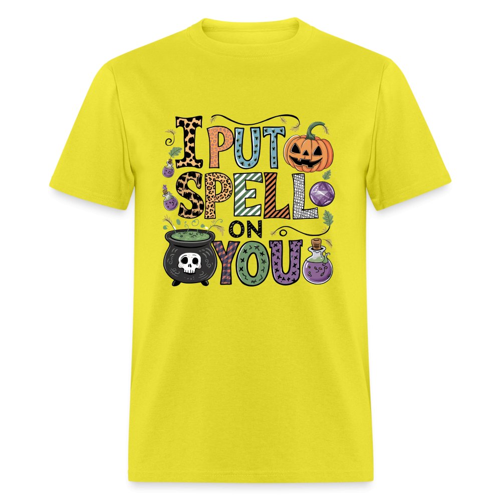 I Put Spell On You T-Shirt (Halloween Witch) - yellow