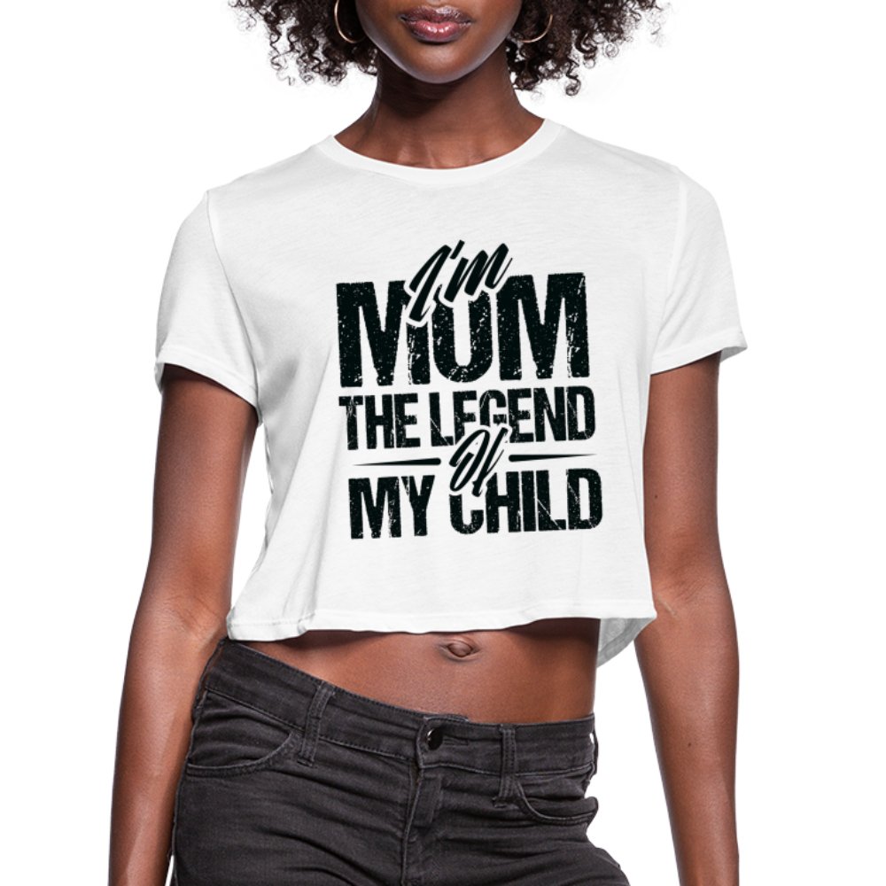 I'm Mom The Legend Of My Child Women's Cropped T-Shirt - mauve