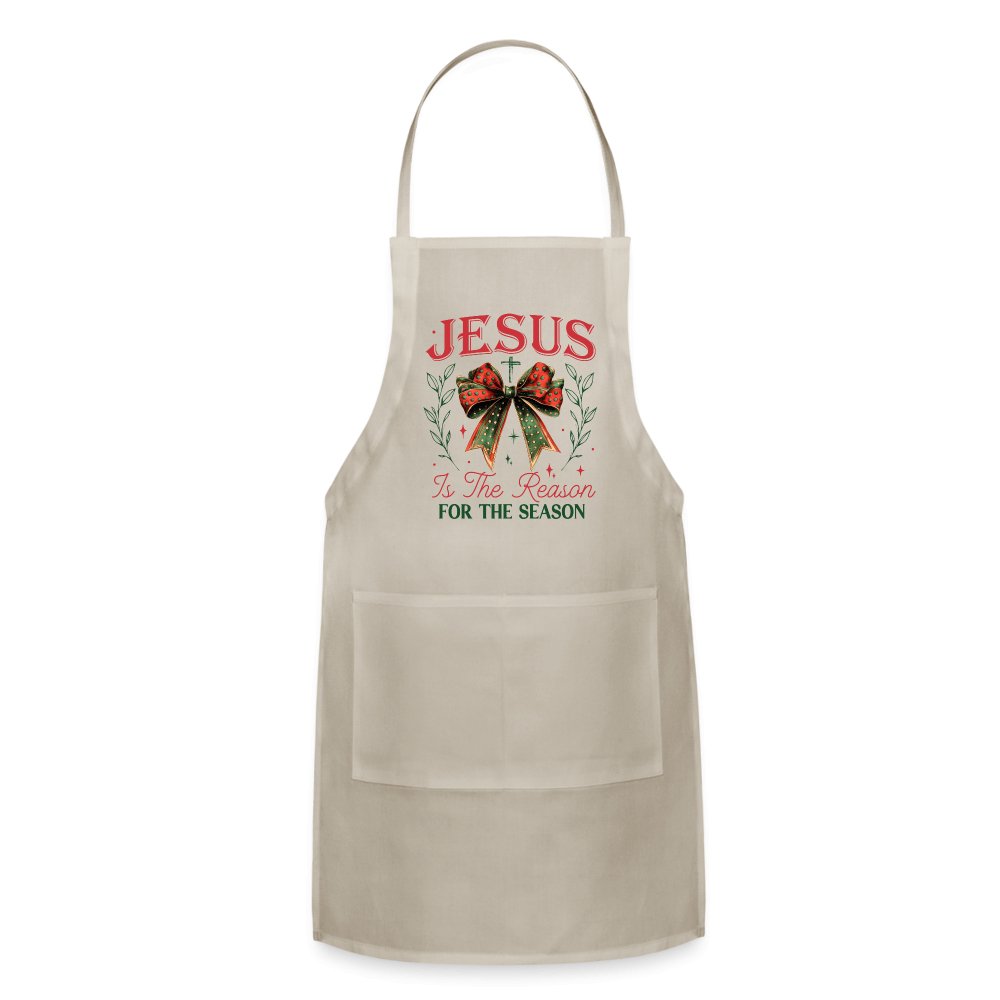 Jesus Is The Reason For The Season Apron - natural