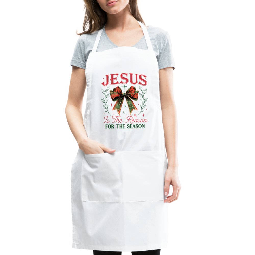 Jesus Is The Reason For The Season Apron - white