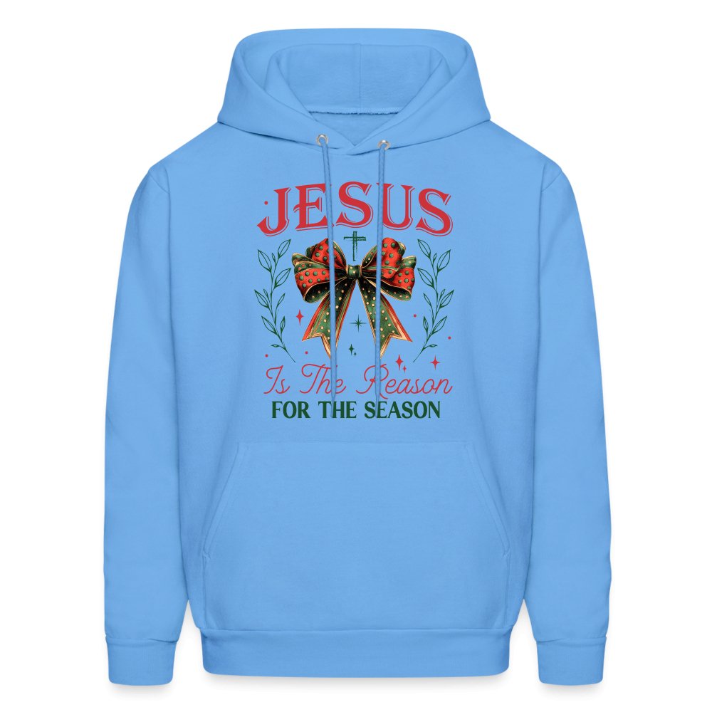 Jesus Is The Reason For The Season Hoodie - carolina blue