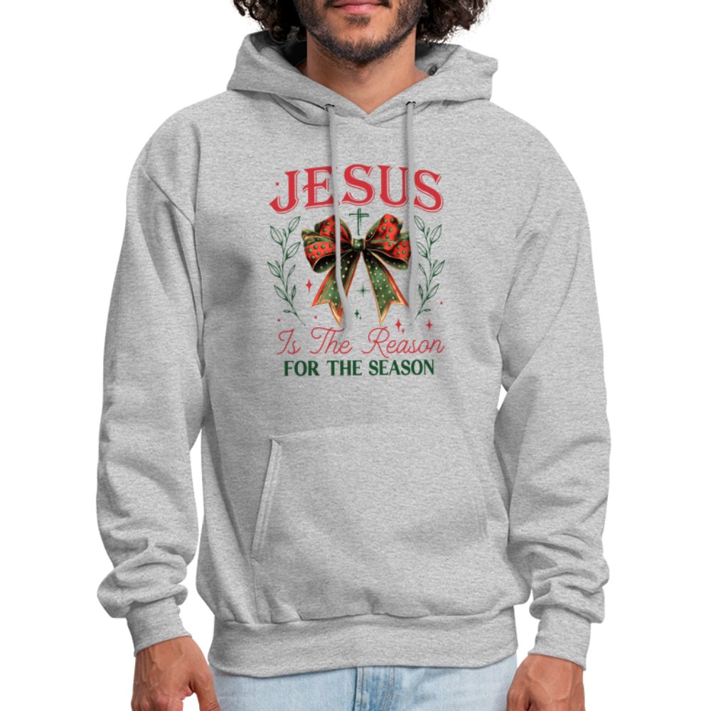 Jesus Is The Reason For The Season Hoodie - heather gray