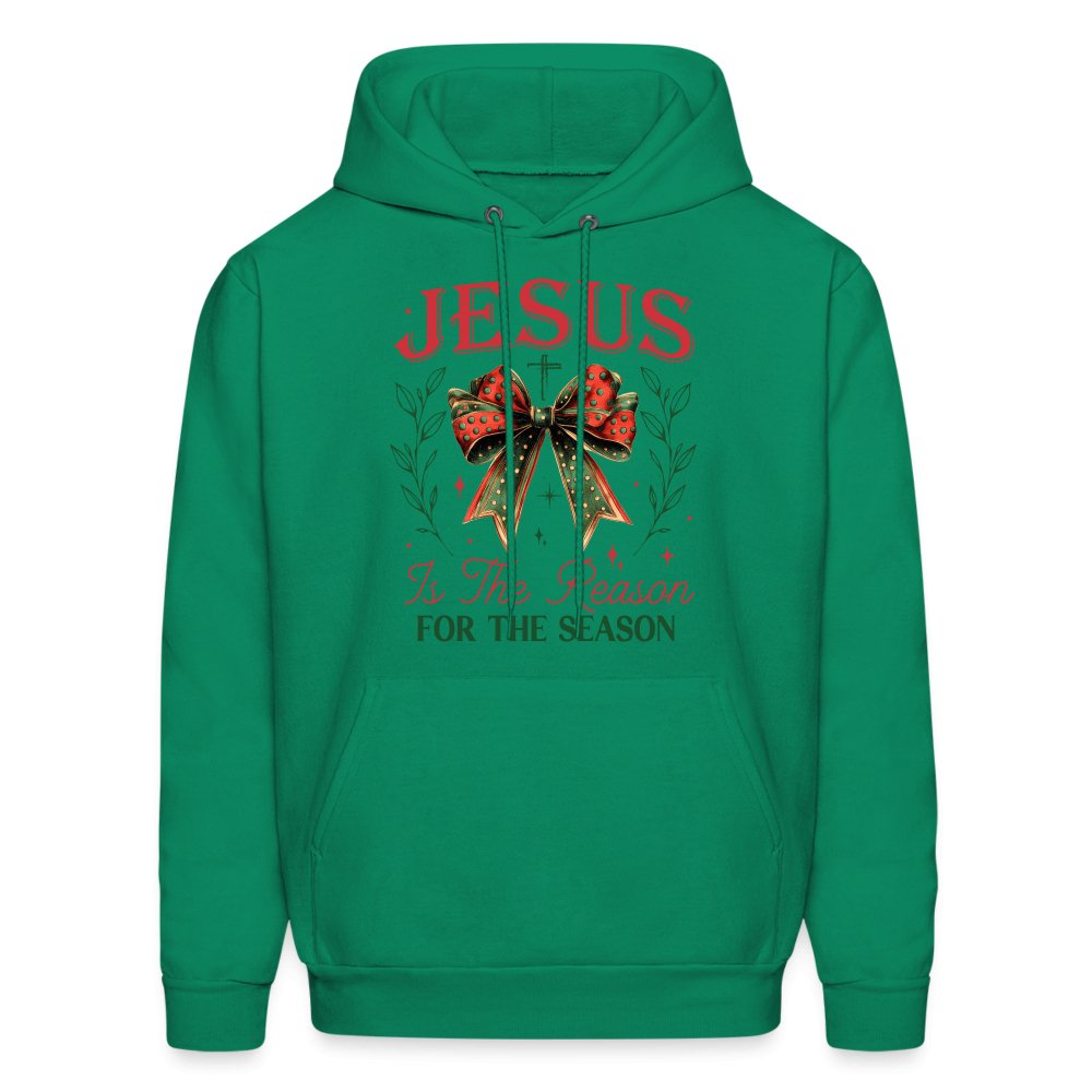 Jesus Is The Reason For The Season Hoodie - kelly green