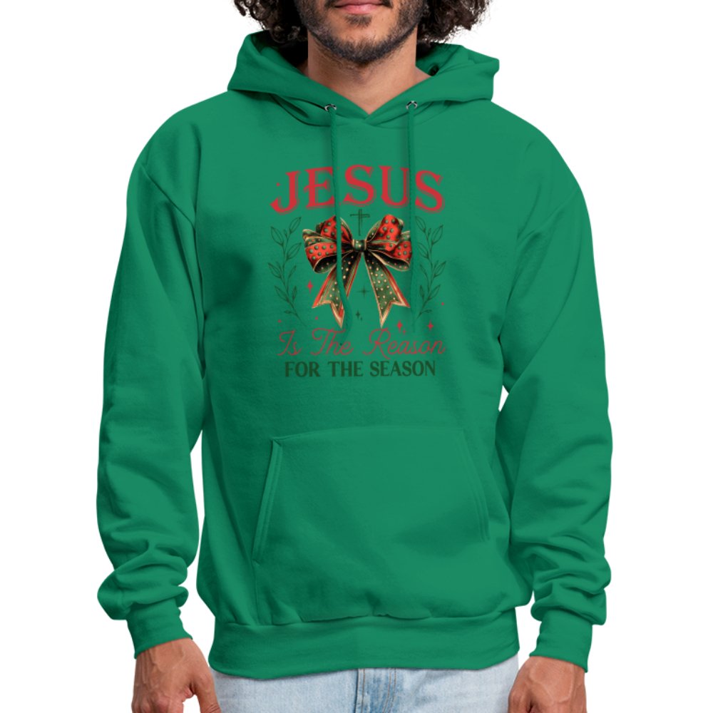 Jesus Is The Reason For The Season Hoodie - kelly green