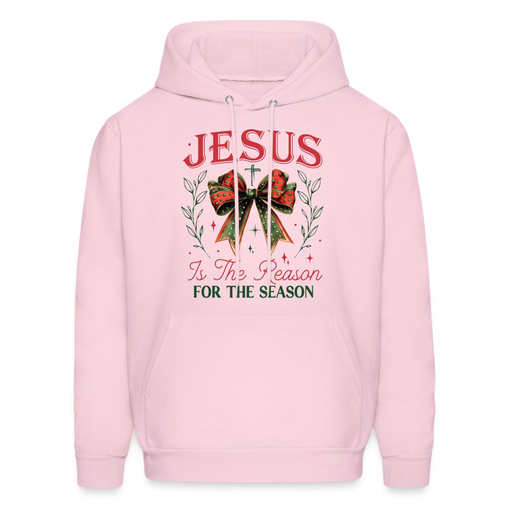 Jesus Is The Reason For The Season Hoodie - pale pink