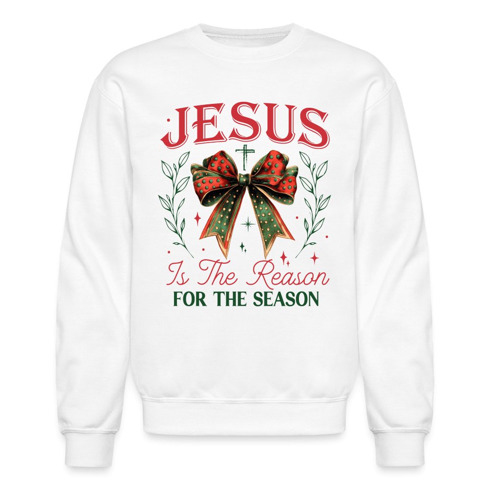 Jesus Is The Reason For The Season Sweatshirt - white