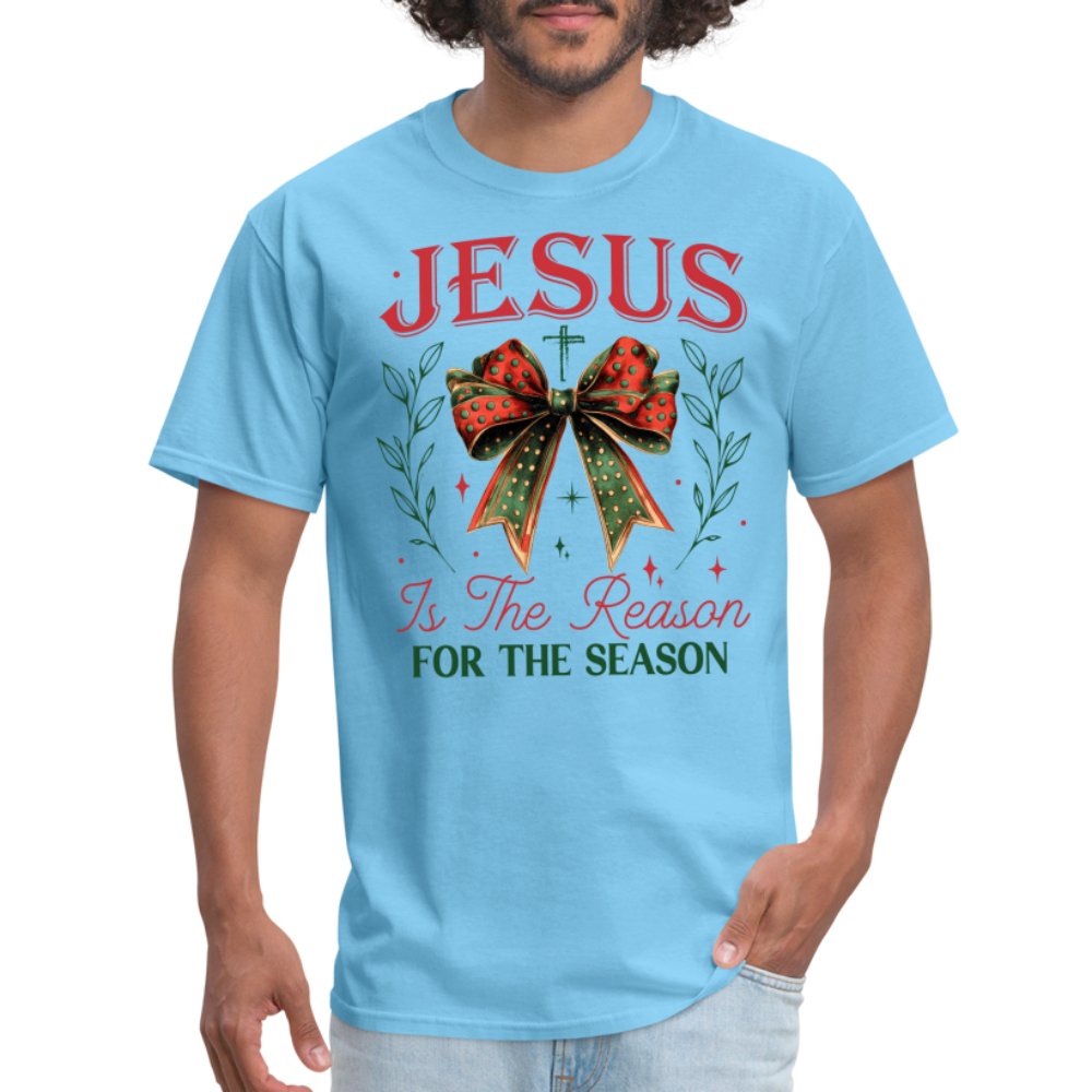 Jesus Is The Reason For The Season T-Shirt - aquatic blue