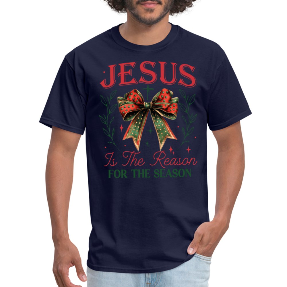 Jesus Is The Reason For The Season T-Shirt - navy