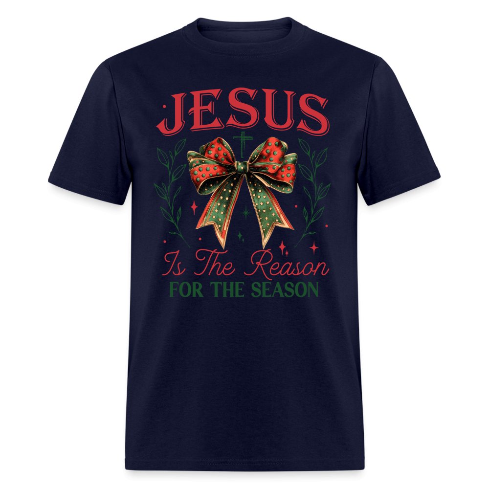 Jesus Is The Reason For The Season T-Shirt - navy