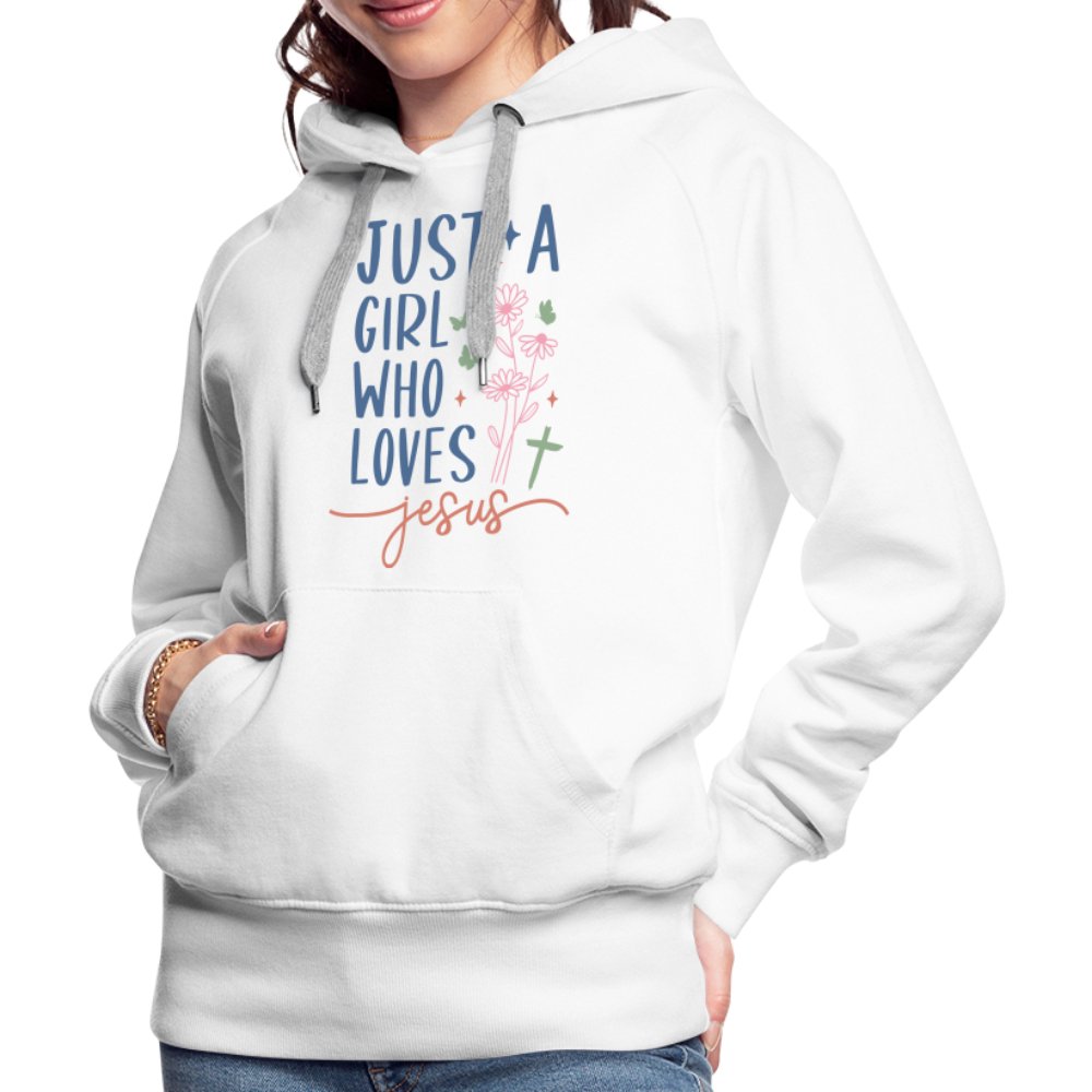 Just A Girl Who Loves Jesus Women’s Premium Hoodie - black