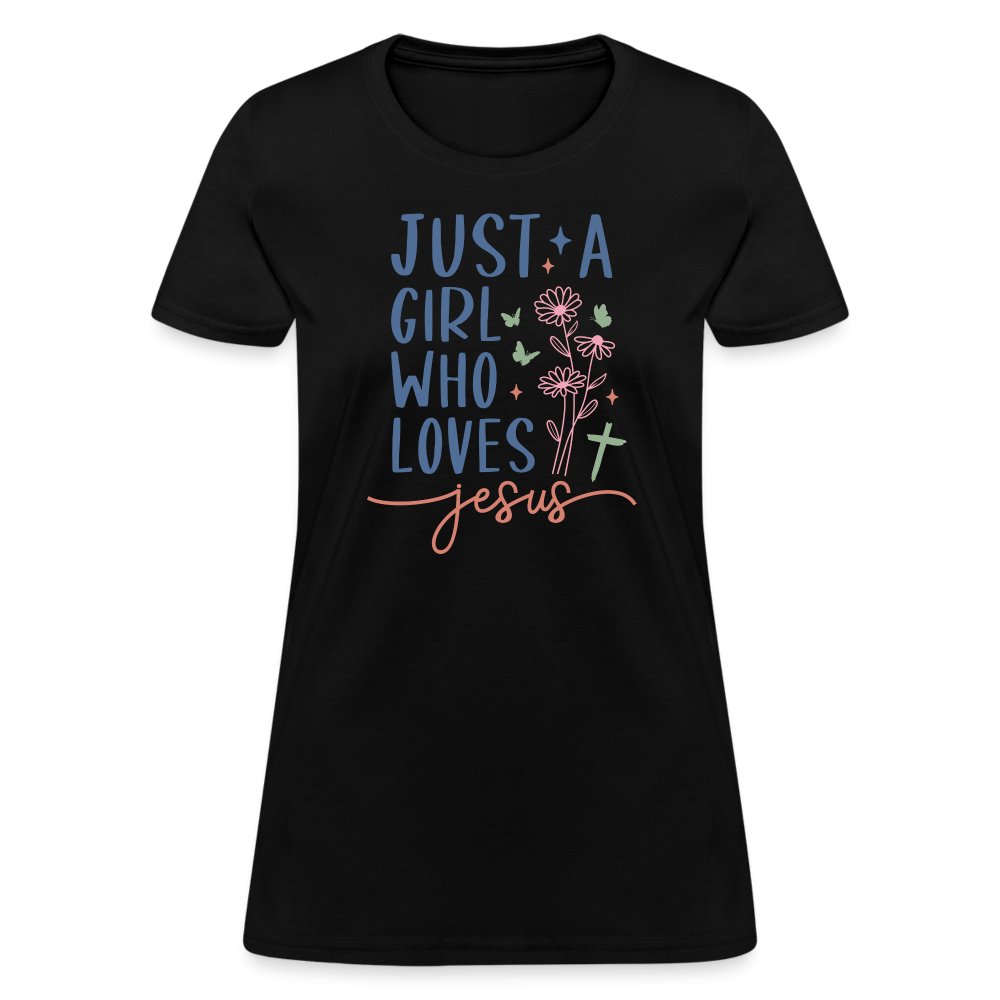 Just A Girl Who Loves Jesus Women's T-Shirt - white